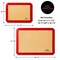 Last Confection Silicone Baking Mat - Set of 3 Non-Stick Professional Food Safe Tray Pan Liners - 2 Half Sheet (11-5/8&#x22; x 16-1/2&#x22;) 1 Quarter Sheet (8-1/2&#x22; x 11-1/2&#x22;)